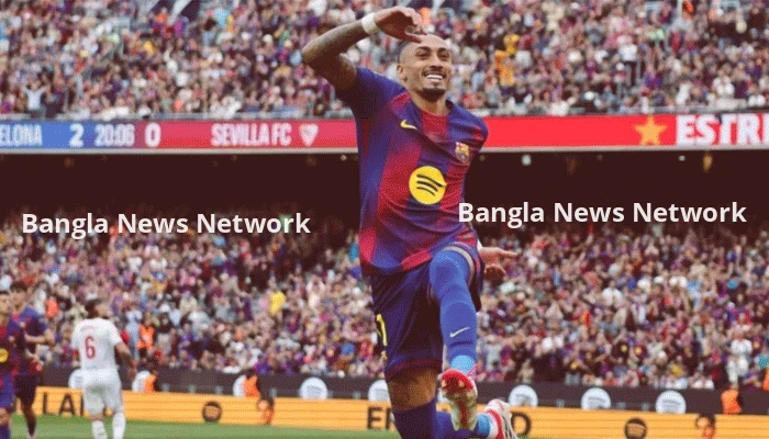 রাফিনিয়ার হ্যাটট্রিকে সেভিয়াকে উড়িয়ে দিলো বার্সেলোনা