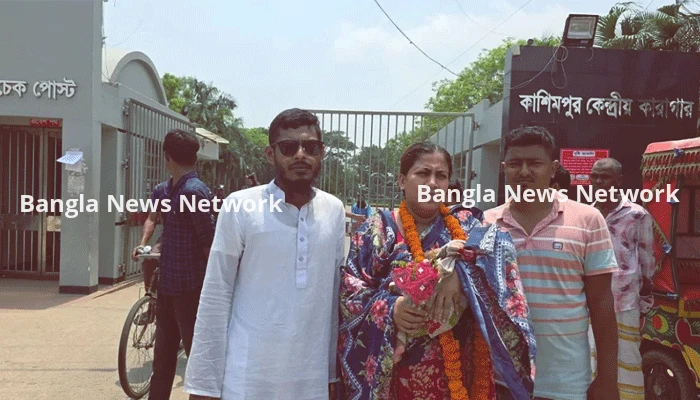 দেড় মাসের সন্তানসহ কারাগার থেকে মুক্তি পেলেন যুব মহিলা লীগ নেত্রী
