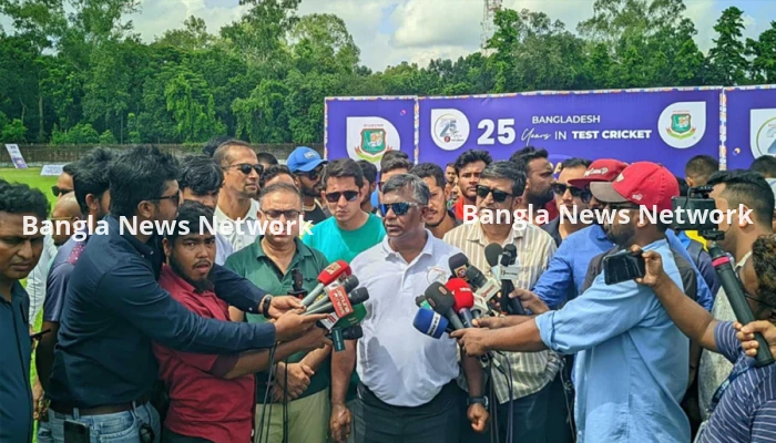 রংপুরের ক্রিকেট গার্ডেনের আউটফিল্ড দেখে হতাশ হলেন বিসিবি সভাপতি